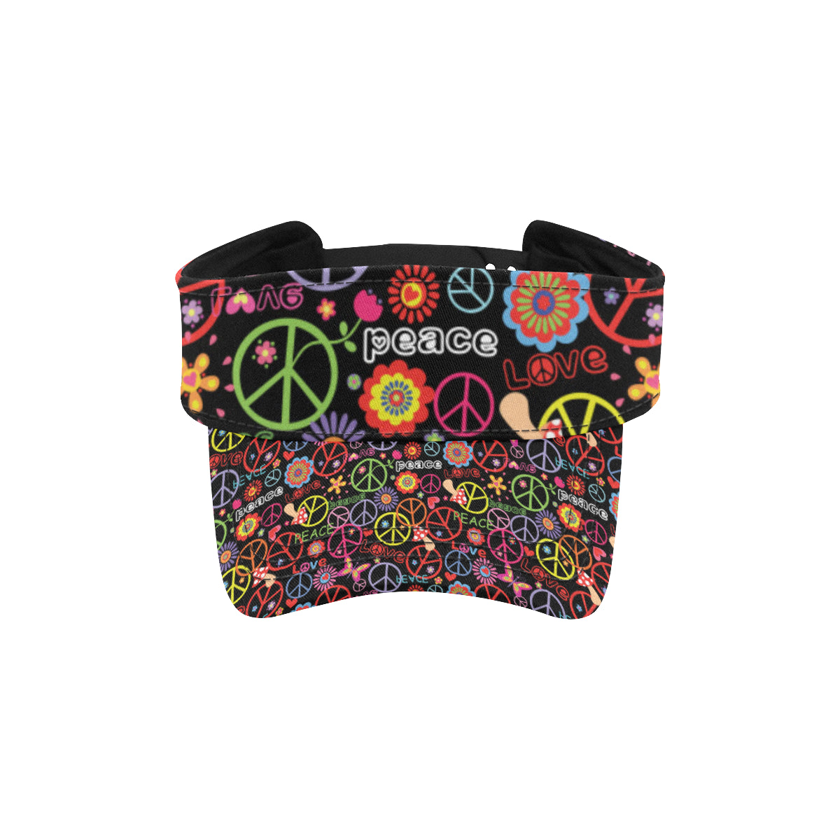 Peace Sign Colorful Design Print Unisex Sun Visor