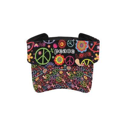 Peace Sign Colorful Design Print Unisex Sun Visor