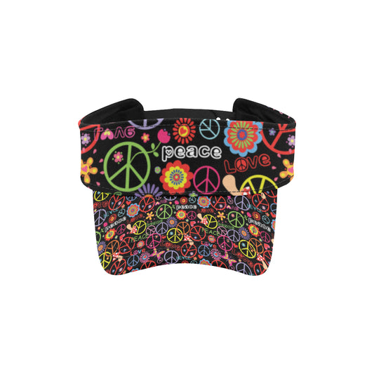 Peace Sign Colorful Design Print Unisex Sun Visor