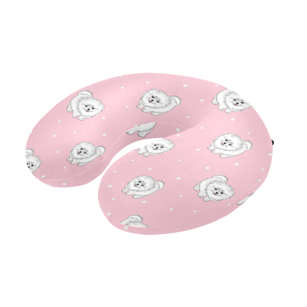 Pomeranians Pattern Print Design A02 U-Shaped Travel Neck Pillow
