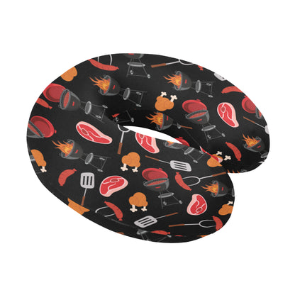 Barbecue Pattern Print Design 04 U-Shaped Travel Neck Pillow