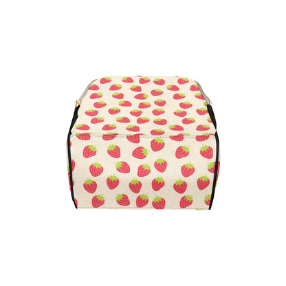 Strawberry Pattern Print Design SB02 Diaper Bag Backpack