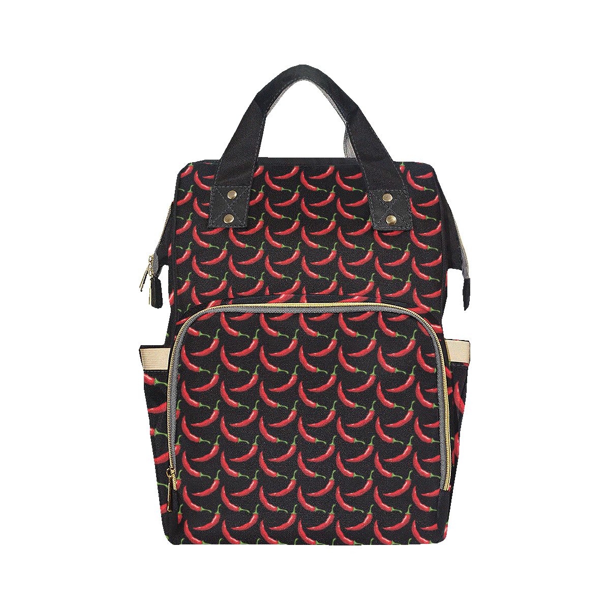 Chilli Pepper Pattern Print Design 01 Diaper Bag Backpack