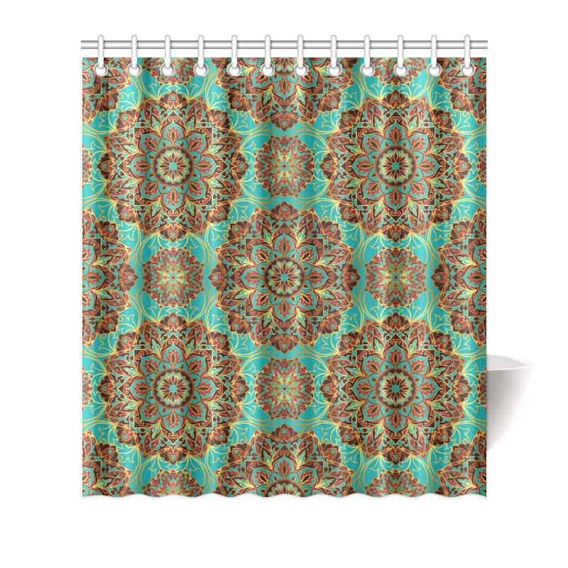 Medallion Pattern Print Design 02 Shower Curtain