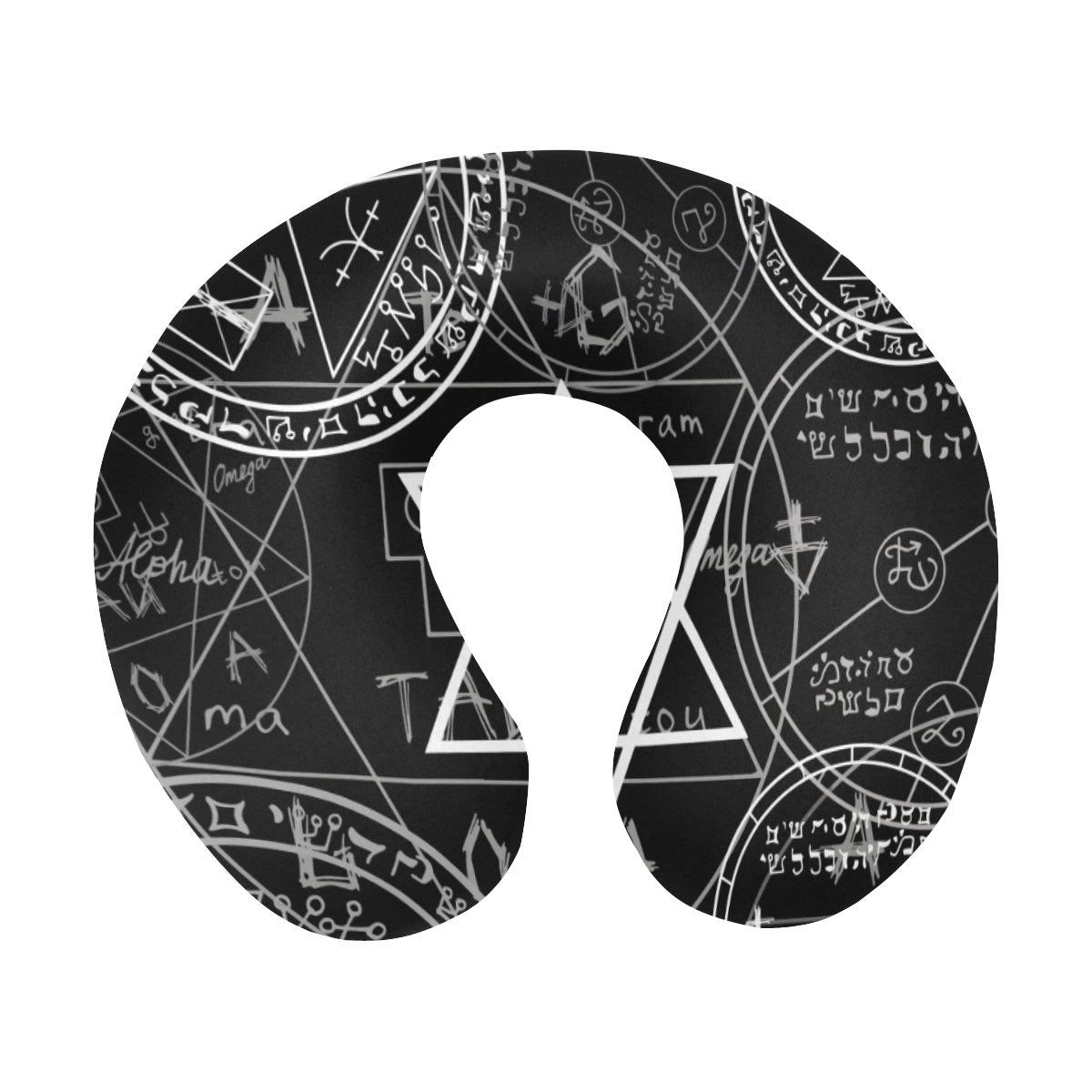 Pentagram Pattern Print Design A01 U-Shaped Travel Neck Pillow