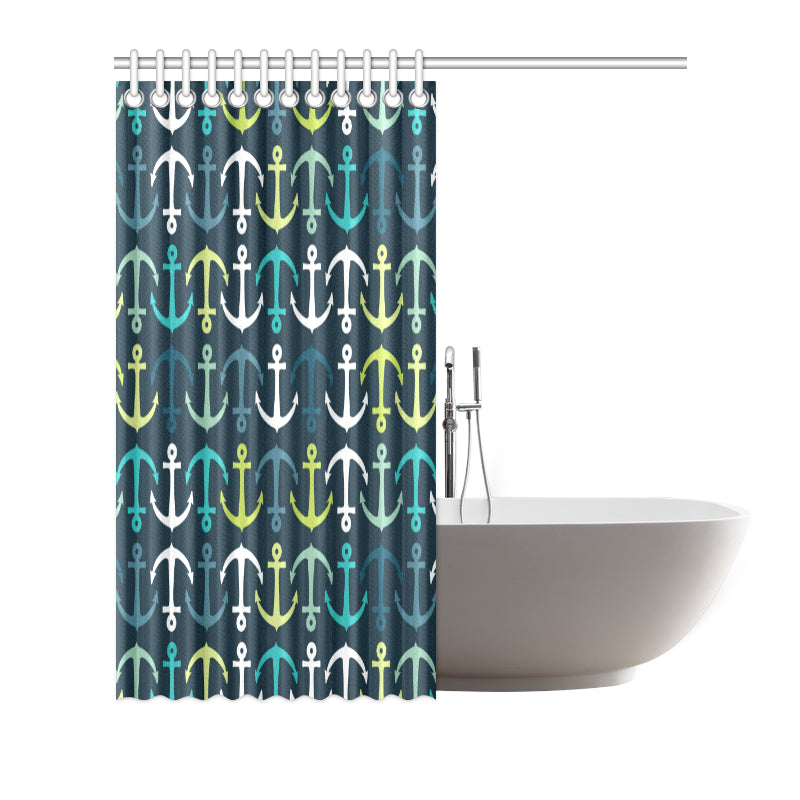 Anchor Pattern Print Design 03 Shower Curtain