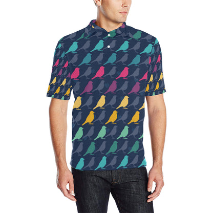 Birds Pattern Print Design 01 Men Polo Shirt