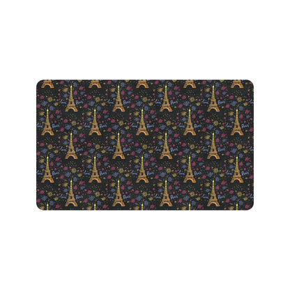 Eiffel Tower Love Paris Print Rubber Doormat