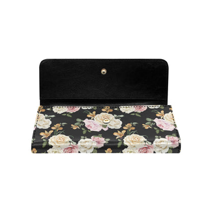 Rose Pattern Print Design A01 Women's Trifold Wallet