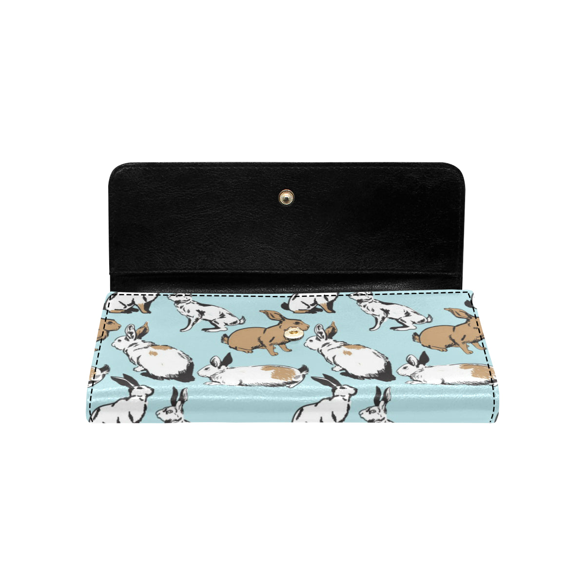 Rabbit Pattern Print Design RB018 Women's Trifold Wallet