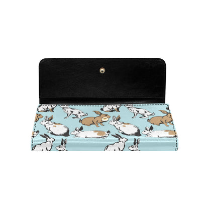 Rabbit Pattern Print Design RB018 Women's Trifold Wallet