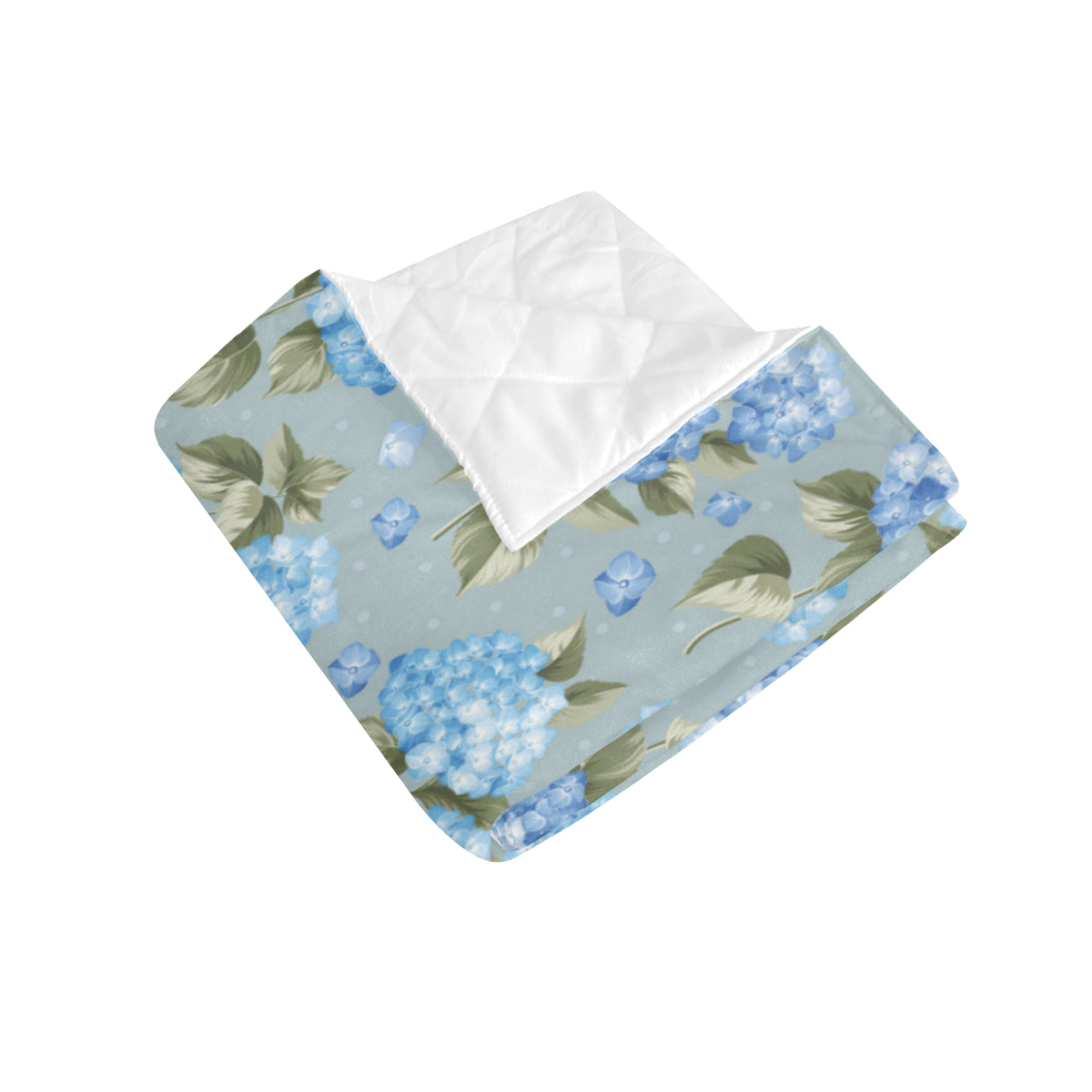 Hydrangea Pattern Print Design 01 Premium Quilt