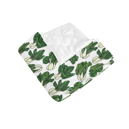 Bok Choy Pattern Print Design 02 Premium Quilt