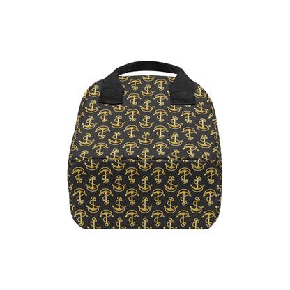 Anchor Gold Pattern Insulated Lunch Bag