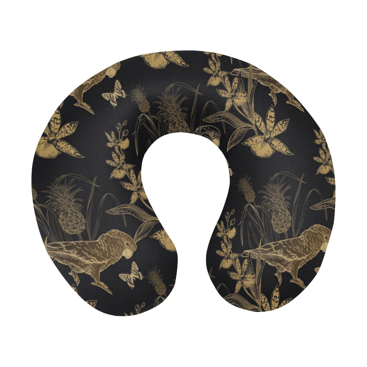 Parakeet Pattern Print Design A05 U-Shaped Travel Neck Pillow
