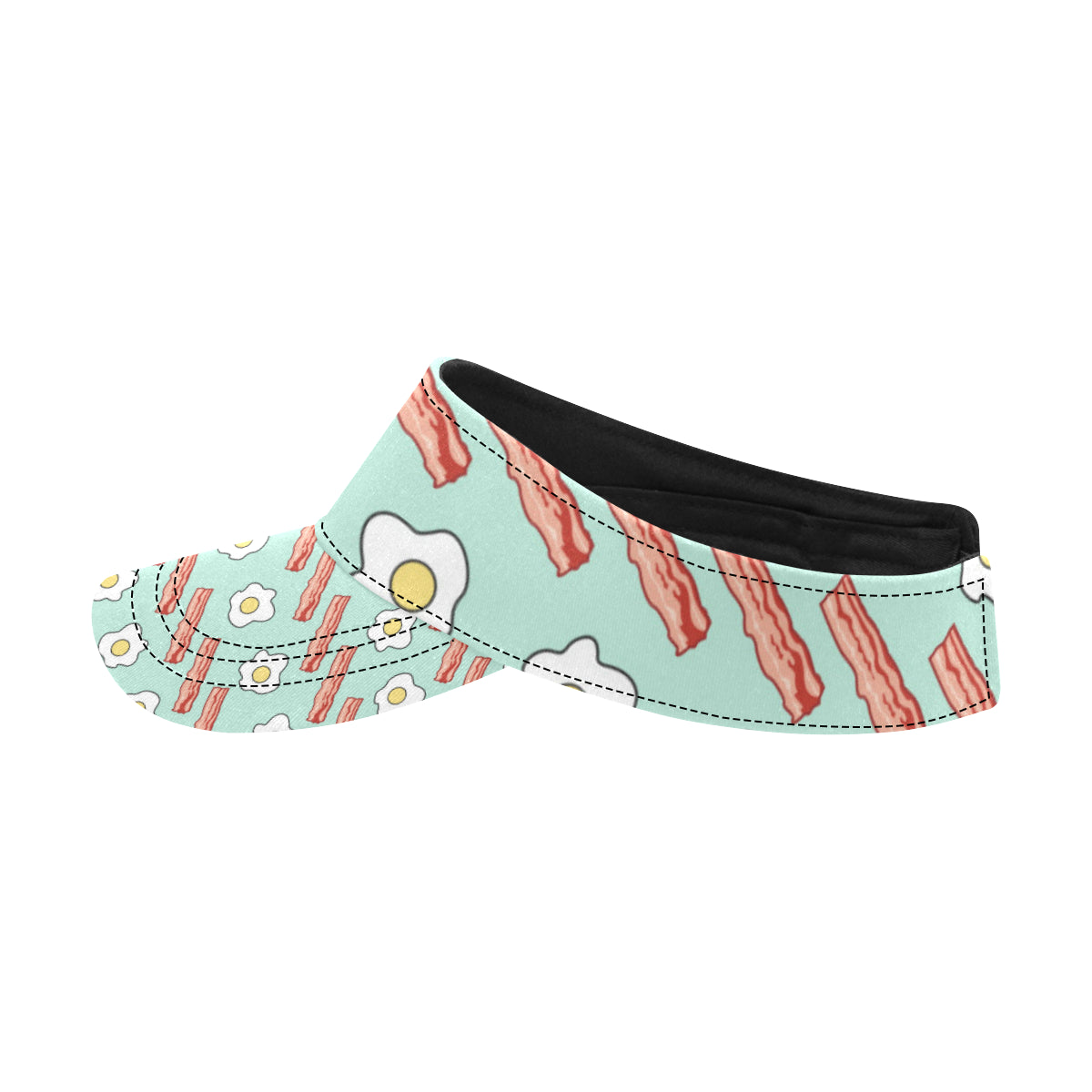 Bacon Sausage Pattern Print Design 01 Unisex Sun Visor