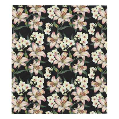 Lily Pattern Print Design LY03 Premium Quilt