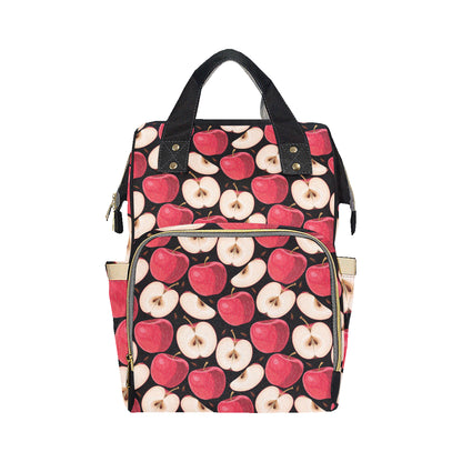 Apple Pattern Print Design AP02 Diaper Bag Backpack