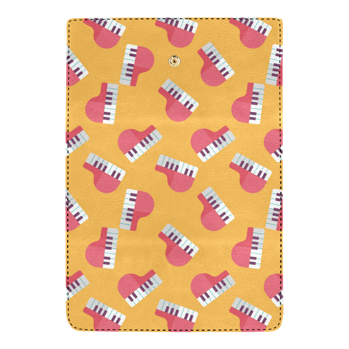 Piano Pattern Print Design 02 Women's Trifold Wallet
