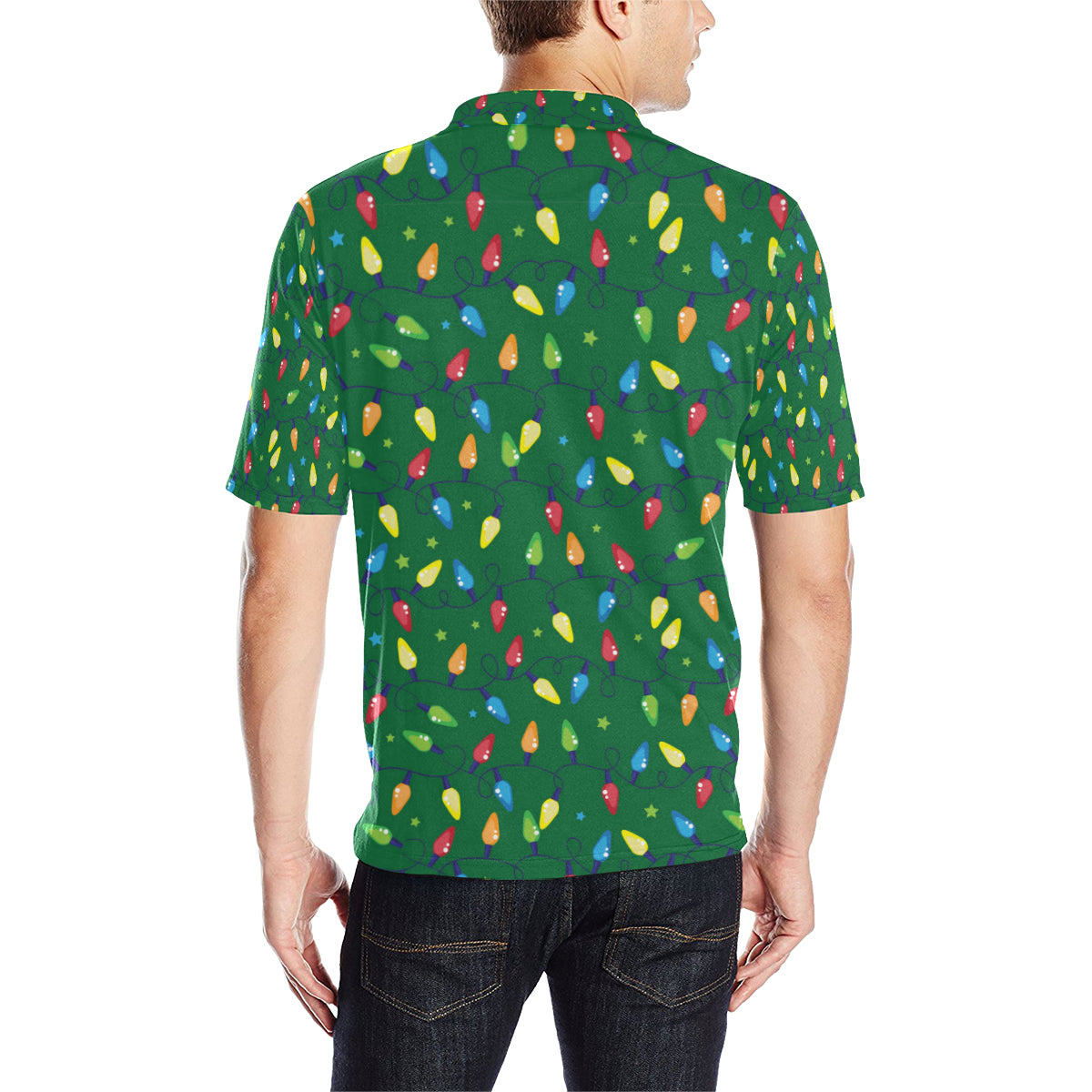 Christmas Light Pattern Print Design 02 Men Polo Shirt