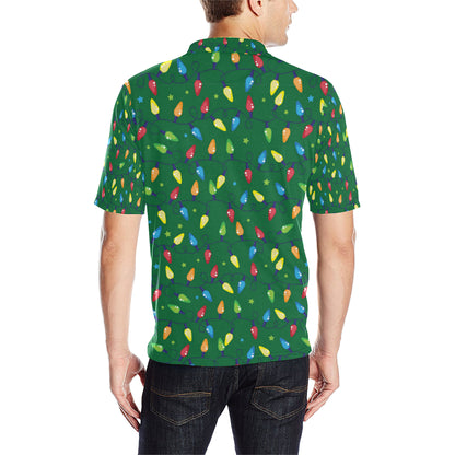 Christmas Light Pattern Print Design 02 Men Polo Shirt