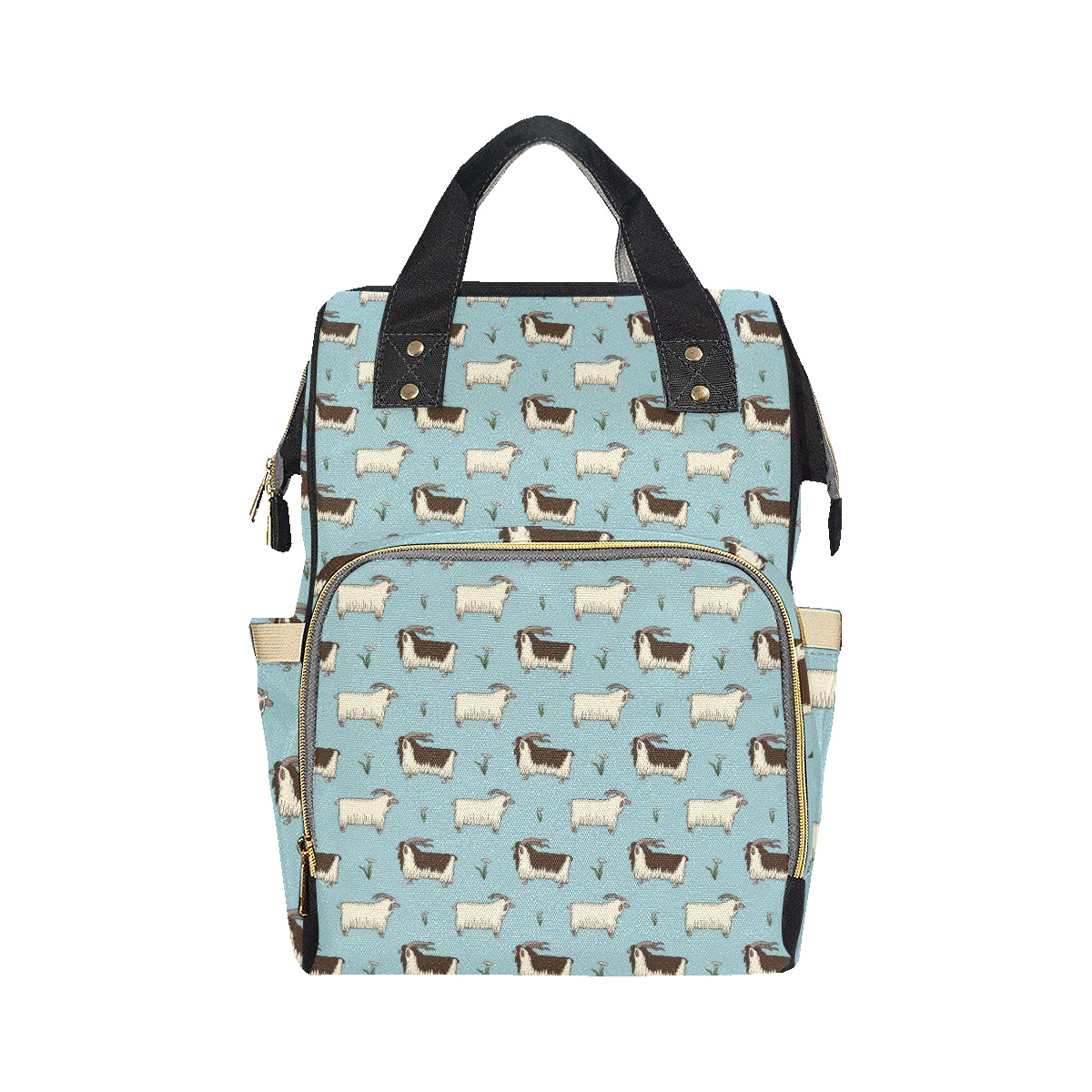 Goat Pattern Print Design 02 Diaper Bag Backpack
