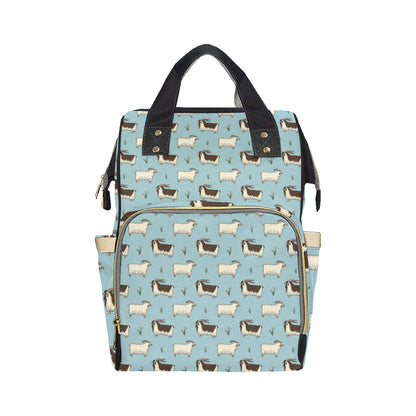 Goat Pattern Print Design 02 Diaper Bag Backpack