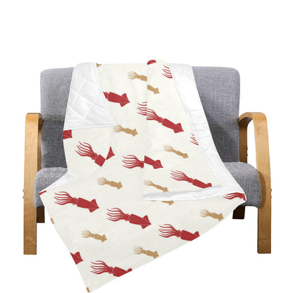 Giant Squid Pattern Print Design 01 Premium Quilt
