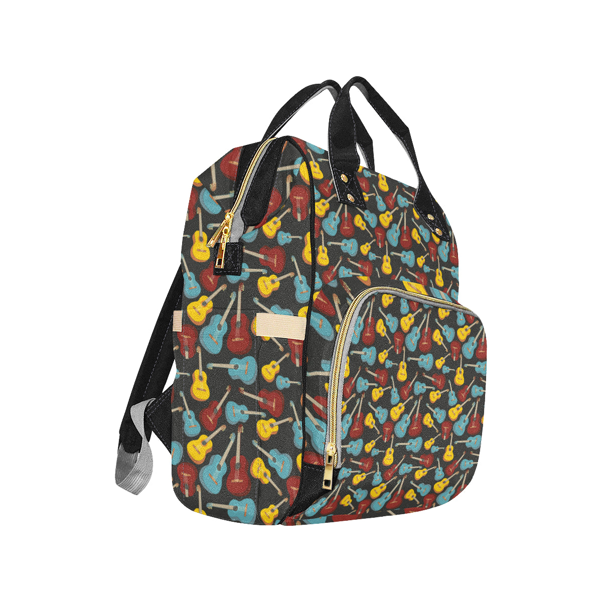 Acoustic Guitar Pattern Print Design 01 Diaper Bag Backpack