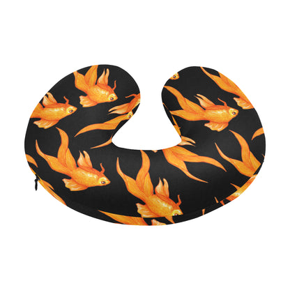 Goldfish Pattern Print Design 03 U-Shaped Travel Neck Pillow