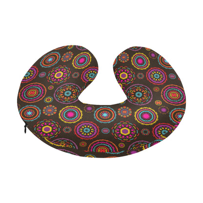 Bohemian Pattern Print Design 01 U-Shaped Travel Neck Pillow