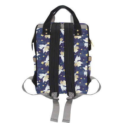 Angel Pattern Print Design 06 Diaper Bag Backpack