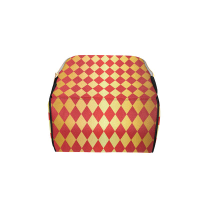 Harlequin Pattern Print Design 03 Diaper Bag Backpack