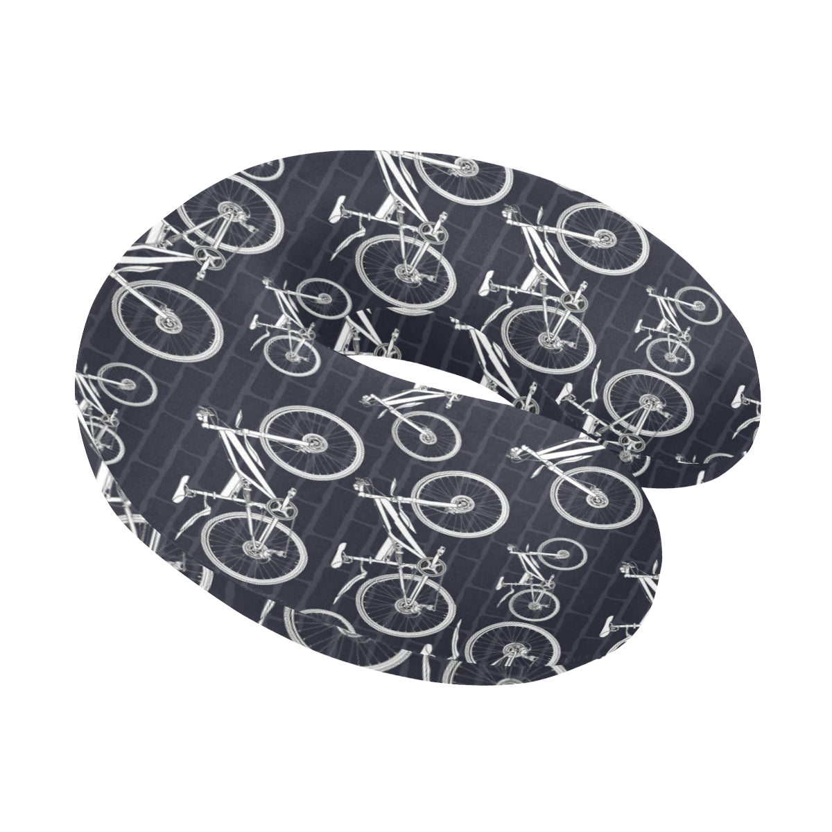 Mountain bike Pattern Print Design 02 U-Shaped Travel Neck Pillow