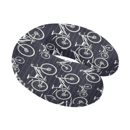 Mountain bike Pattern Print Design 02 U-Shaped Travel Neck Pillow