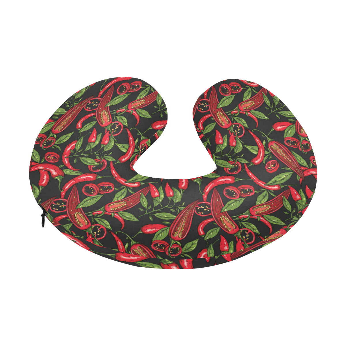 Chilli Pepper Pattern Print Design 02 U-Shaped Travel Neck Pillow