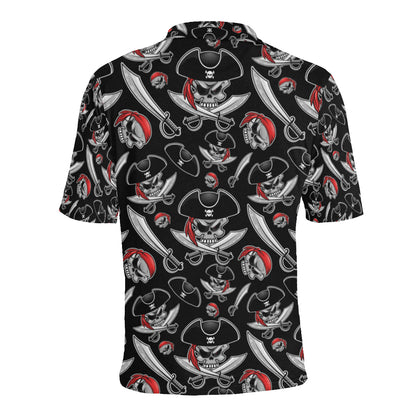 Pirate Pattern Print Design A05 Men Polo Shirt