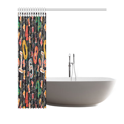 Number Pattern Print Design A03 Shower Curtain