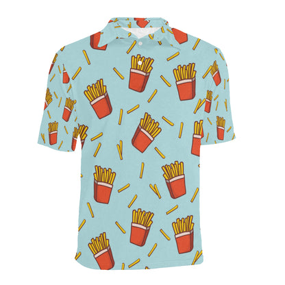 French Fried Pattern Print Design 02 Men Polo Shirt