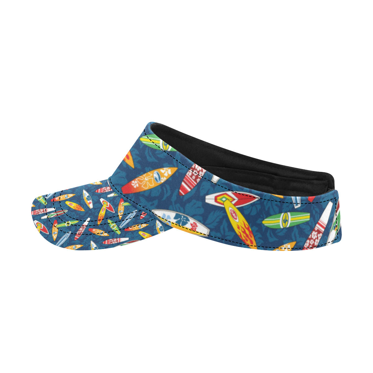 Surfboard Pattern Print Unisex Sun Visor