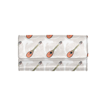 Mandolin Pattern Print Design 03 Women's Trifold Wallet