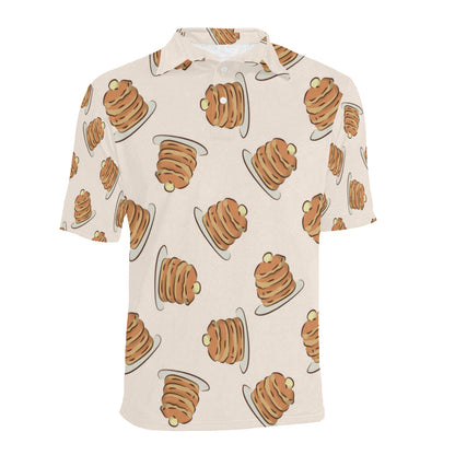 Pancake Pattern Print Design A01 Men Polo Shirt