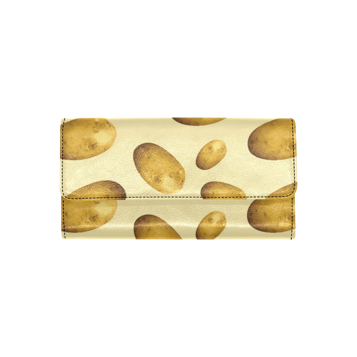 Potato Pattern Print Design A01 Women's Trifold Wallet