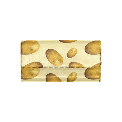 Potato Pattern Print Design A01 Women's Trifold Wallet