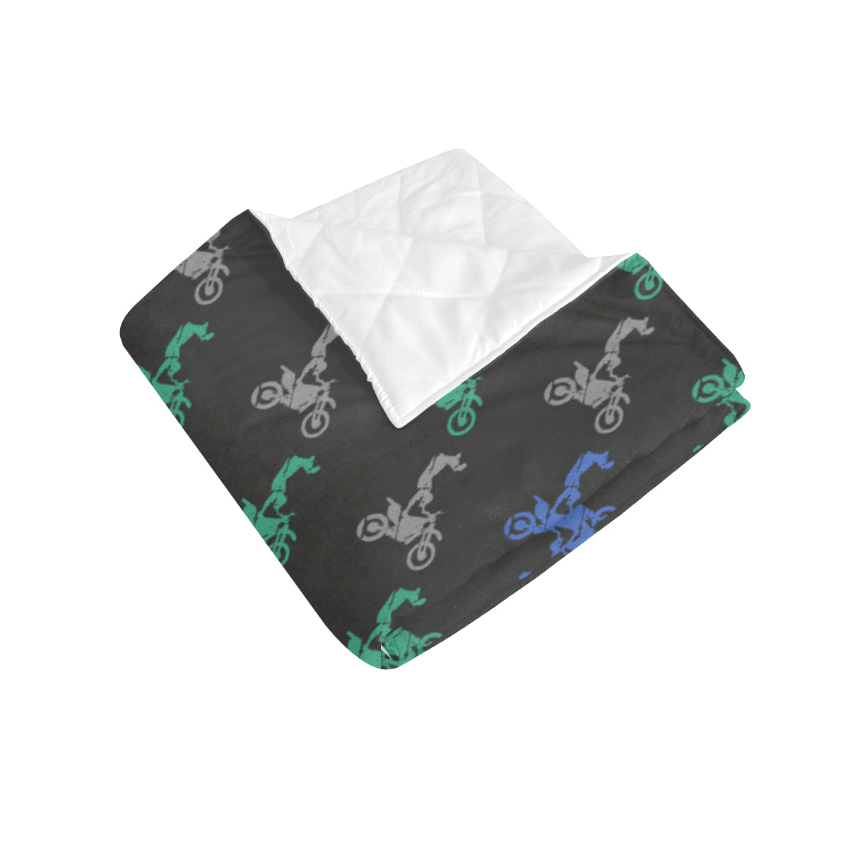 Motocross Pattern Print Design 02 Premium Quilt