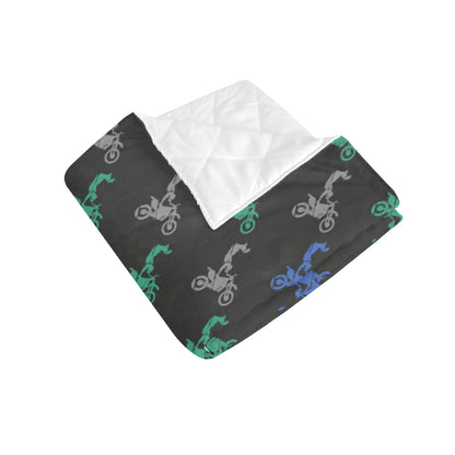 Motocross Pattern Print Design 02 Premium Quilt