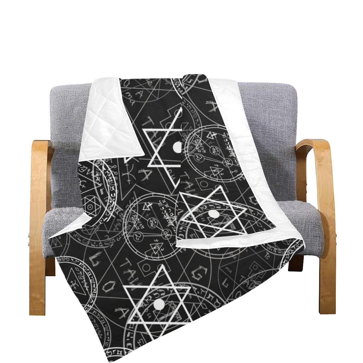 Pentagram Pattern Print Design A01 Premium Quilt