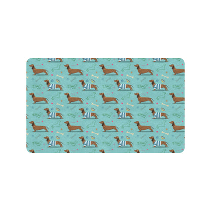 Dachshund Paw Decorative Print Pattern Rubber Doormat