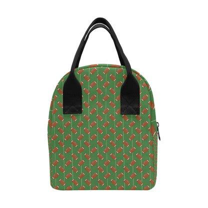 American Football on Field Themed Insulated Lunch Bag