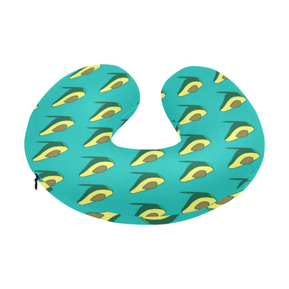 Avocado Pattern Print Design 03 U-Shaped Travel Neck Pillow